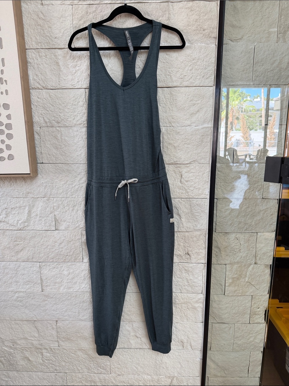 Vuori Charcoal Racerback Drawstring Jumpsuit